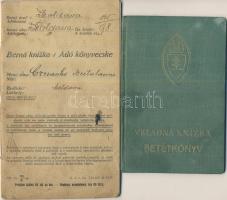 Moldava (Szepsi) 1929. adó-könyvecske + 1945-46. Moldavai Általános Hitelintézet betétkönyve szlovák és magyar nyelven 1929. Moldava tax book + 1945-46. Loan Bank passbook