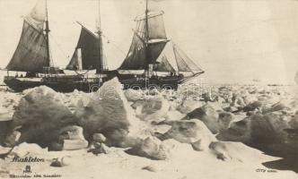 The ship of Shackleton at the South Pole