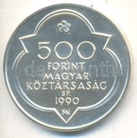 1990. 500Ft Ag "Mátyás király / Buda látképe" T:BU