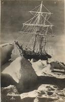 The ship of Shackleton at the South Pole