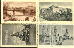 Ungvár - 4 db régi városképes lap, mind használatlan