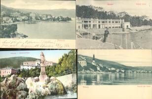 Abbazia - 5 db régi városképes lap