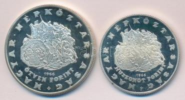 1966. 25Ft Ag, 50Ft Ag "Zrínyi" pár T:PP