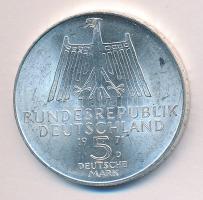 NSZK 1971D 5M Ag "Dürer" T:1 tanúsítvánnyal GFR 1971D 5 Mark Ag "Dürer" C:Unc