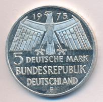 NSZK 1975F 5M Ag "Műemlékvédelem" T:PP GFR 1978D 5 Mark Ag "European Monument Protection Year" C:PP