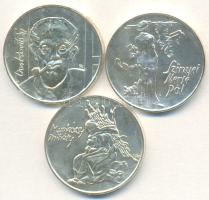 1976. 200Ft Ag 3klf db "Festők I. - Munkácsy, Szinyei, Derkovits" T:BU