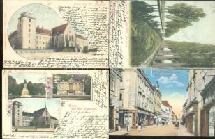Wiener Neustadt - 4 db, jó állapotban lévő, régi városképes lap
