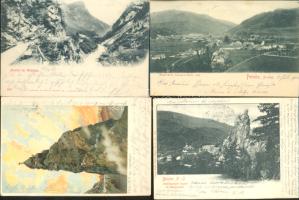 4 db régi városképes lap, ausztriai városokról