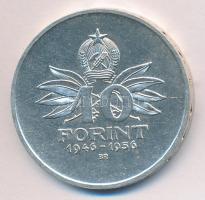 1956. 10Ft Ag "10 éves a forint / Nemzeti Múzeum" T:1