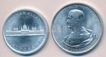 1943. 5P "Horthy Miklós születésének 75. évfordulója" Alu T:1 + 1945. 5P Alu T:1