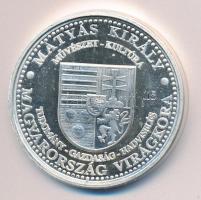 Szabó Géza (1939-) 2008. "Mátyás megkoronázásának 550. évfordulójára" Ag(0.999) sorszámozo...
