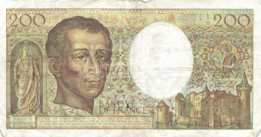 Franciaország 1988. 200Fr T:III (apró tűlyukak)
France 1988. 200 Francs C:F