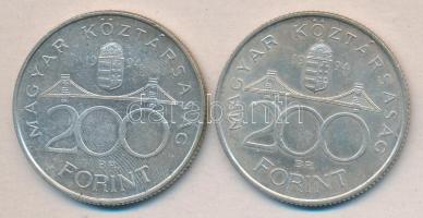 1994. 200Ft Ag "Deák" (2x) T:2