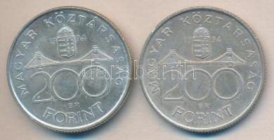 1994. 200Ft Ag "Deák" (2x) T:2