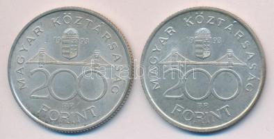 1993. 200Ft Ag "MNB" (2x) T:2