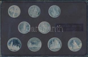 Szovjetunió 1977-1990. 1R (5x) + 5R (4x) mind klf motívummal, műanyag tokban T:PP
Soviet Union 1977-...
