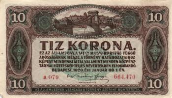 1920. 1K (6x) kétféle sorszámozás + 2K (7x) kétféle sorszámozás, közte egymáshoz közeli sorszámúak i...