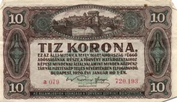 1920. 1K (6x) kétféle sorszámozás + 2K (7x) kétféle sorszámozás, közte egymáshoz közeli sorszámúak i...