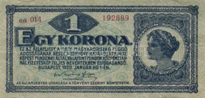 1920. 1K (6x) kétféle sorszámozás + 2K (7x) kétféle sorszámozás, közte egymáshoz közeli sorszámúak i...