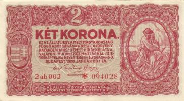 1920. 1K (6x) kétféle sorszámozás + 2K (7x) kétféle sorszámozás, közte egymáshoz közeli sorszámúak i...
