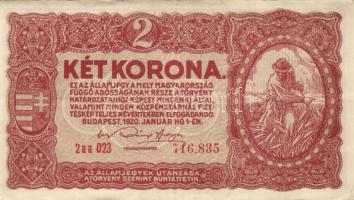 1920. 1K (6x) kétféle sorszámozás + 2K (7x) kétféle sorszámozás, közte egymáshoz közeli sorszámúak i...