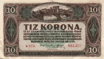 1920. 1K (6x) kétféle sorszámozás + 2K (7x) kétféle sorszámozás, közte egymáshoz közeli sorszámúak i...
