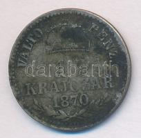 1870KB 10kr Ag "Váltó Pénz" T:3/3-