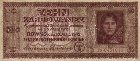 Ukrajna/német megszállás 1942. 10K T:III Ukraine / German occupation 1942. 10K T:III