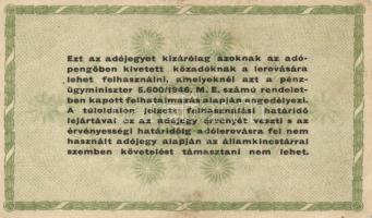 1946. 10.000AP + 50.000AP + 100.000AP (5x) kétféle papír + 500.000AP (3x) kétféle papír + 100.000.00...