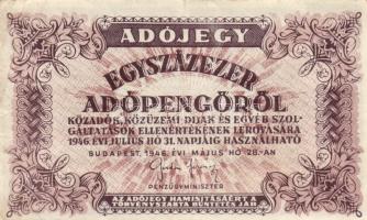 1946. 10.000AP + 50.000AP + 100.000AP (5x) kétféle papír + 500.000AP (3x) kétféle papír + 100.000.00...
