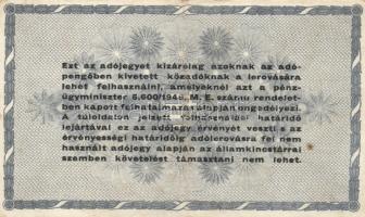 1946. 10.000AP + 50.000AP + 100.000AP (5x) kétféle papír + 500.000AP (3x) kétféle papír + 100.000.00...