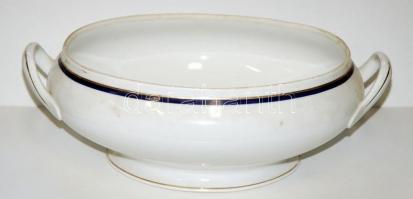 Háború előtti aranyozott szélű Zsolnay étkészlet rész 11 db tányér, 5 tál