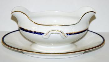 Háború előtti aranyozott szélű Zsolnay étkészlet rész 11 db tányér, 5 tál