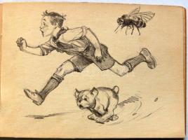 1933 Márton Lajos Gödöllői Jamboree 2 db különböző rajzfüzet 80 db + 40 db rajzzal (egyik gerinc sér...