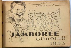 1933 Márton Lajos Gödöllői Jamboree 2 db különböző rajzfüzet 80 db + 40 db rajzzal (egyik gerinc sér...