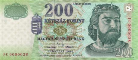 2002. 200Ft "ED 0000028" T:I
