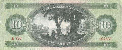 1962. 10Ft "01" hátlapi nyomat T:III/IV