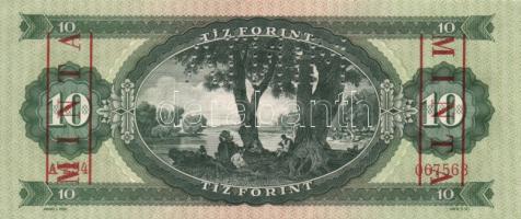 1957. 10Ft "MINTA" perforációval és felülnyomással T:I(minimális sarokkopás)