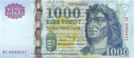 2005. 1000Ft "DC 0000037" T:I