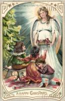 Christmas Angel Emb. litho (b)