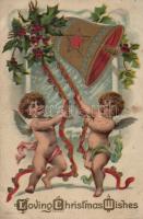 Christmas Angels Emb. litho