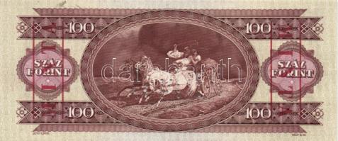 1975. 100Ft "MINTA" perforációval és felülnyomással, B 000 + számozás T:I