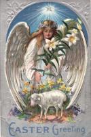 Easter Angel Emb. litho (EB)