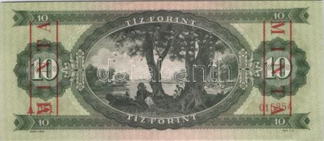 1962. 10Ft "MINTA" perforációval és felülnyomással, A + számozás T:I-(hátlapon felül nagyo...