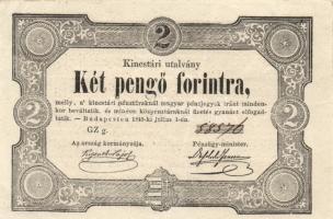 1849. 2Ft "Kincstári utalvány" T:II