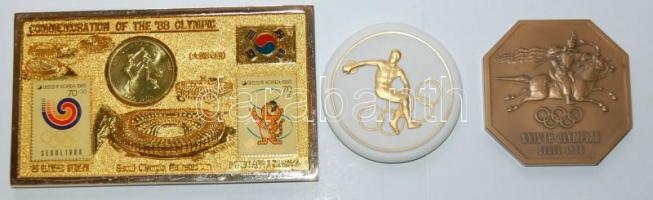 Olimpiai plakettek gyűjteménye. 19 db ritka plakett Berlintől Pekingig, benne ritkaságok, Berlin rés...