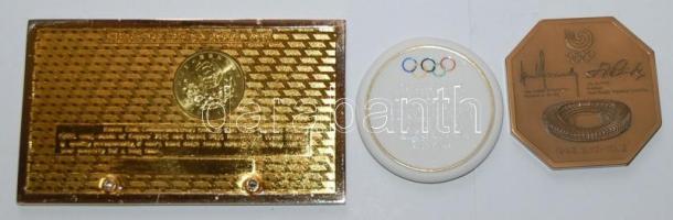 Olimpiai plakettek gyűjteménye. 19 db ritka plakett Berlintől Pekingig, benne ritkaságok, Berlin rés...