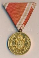 Bulgária 1933. Háborús emlékmedál "1915-1918" mellszalaggal T:2 Bulgaria 1933. Commemorative Medal for the War of 1915-1918 C:XF