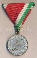 1936. Lövész sportérem (30mm) ezüstözött Br mellszalaggal szign.: Arkanzas Bpest T:2