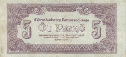 1944. "Vöröshadsereg Parancsnoksága" 1P + 2P + 5P + 50P + 1984-1992. 100Ft (3x) T:II,III